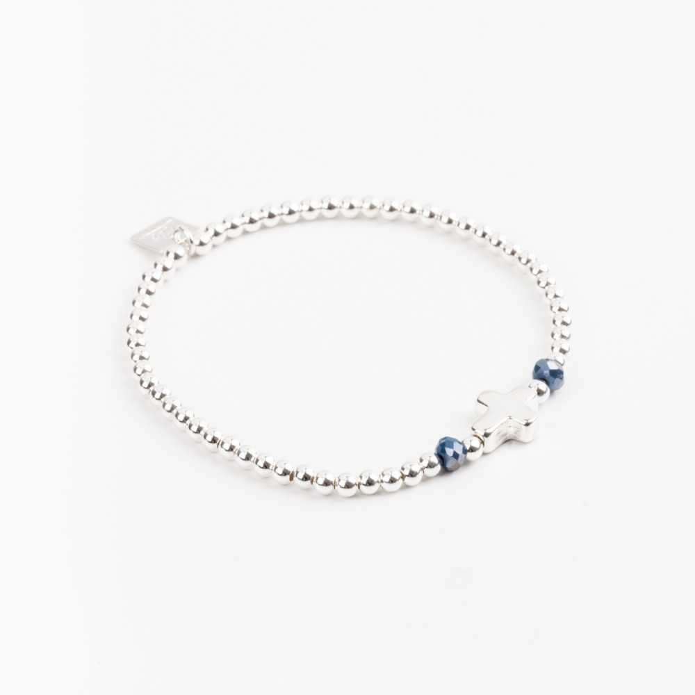 Bracelet Perle argent - Bleu Roi - INCONTOURNABLE