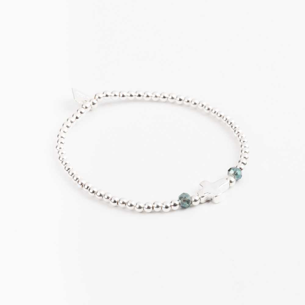Bracelet Perle argent - Kaki - INCONTOURNABLE