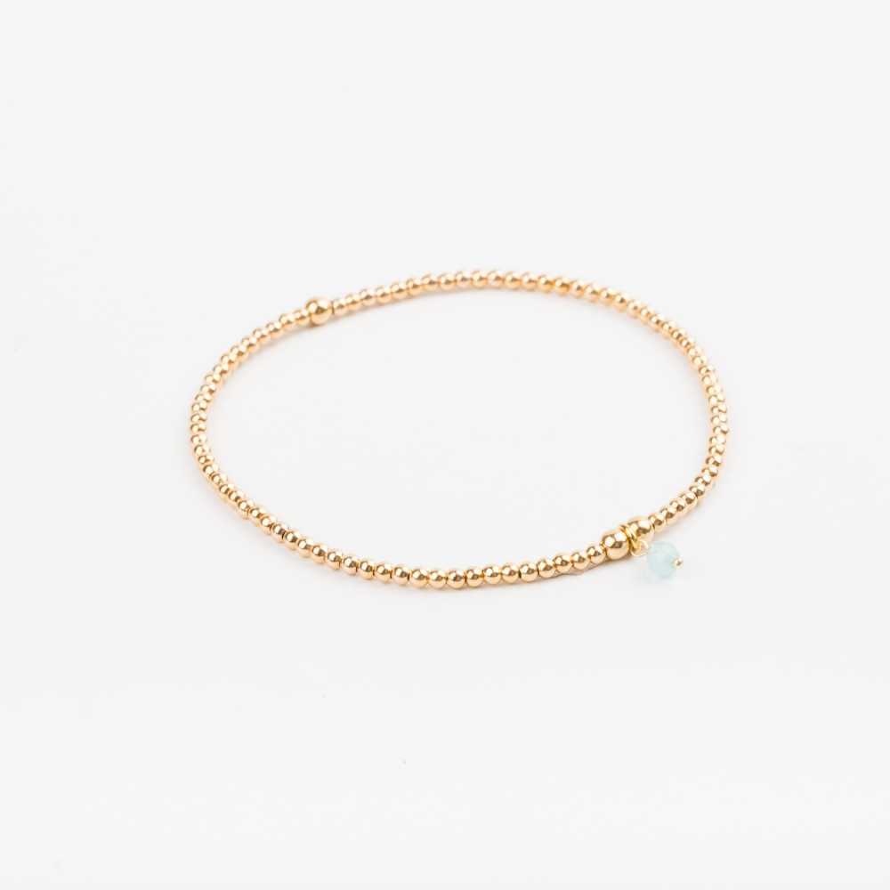 Bracelet perle - Pierre naturelle - Plaqué or - SUBTIL