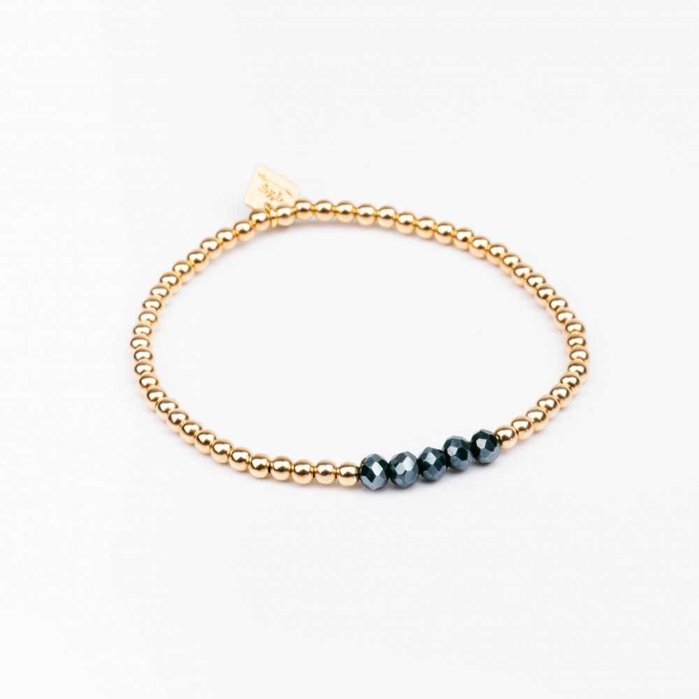 Bracelet Perle - Bleu canard - INCONTOURNABLE