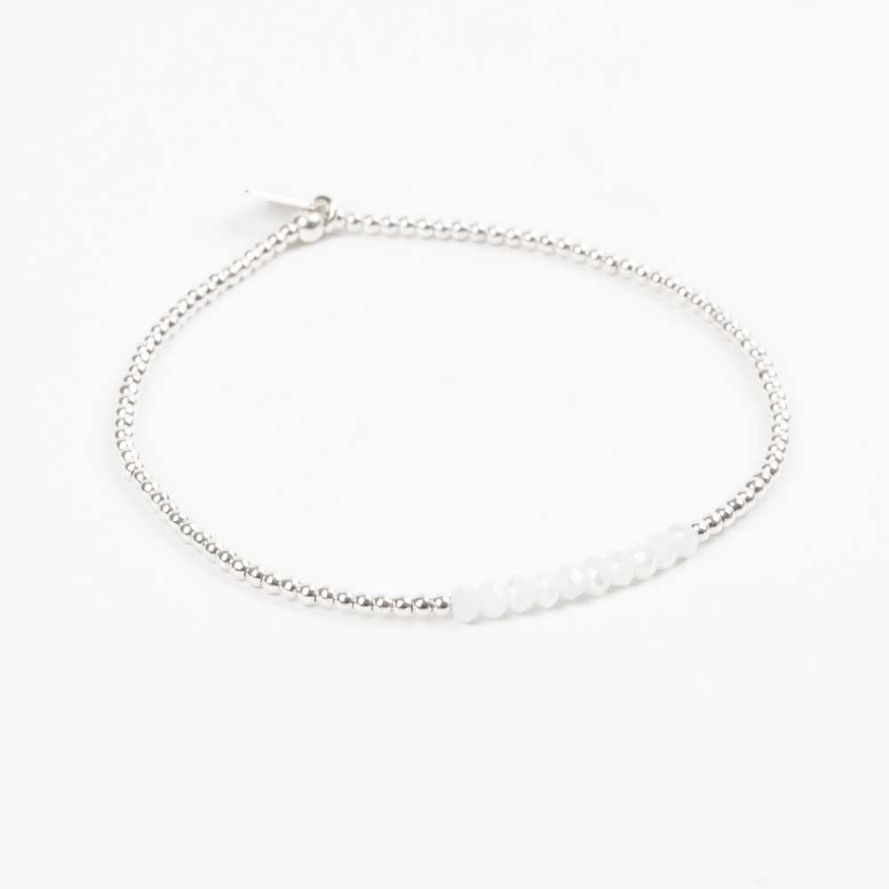 Bracelet Perle argent - Blanc - SUBTIL