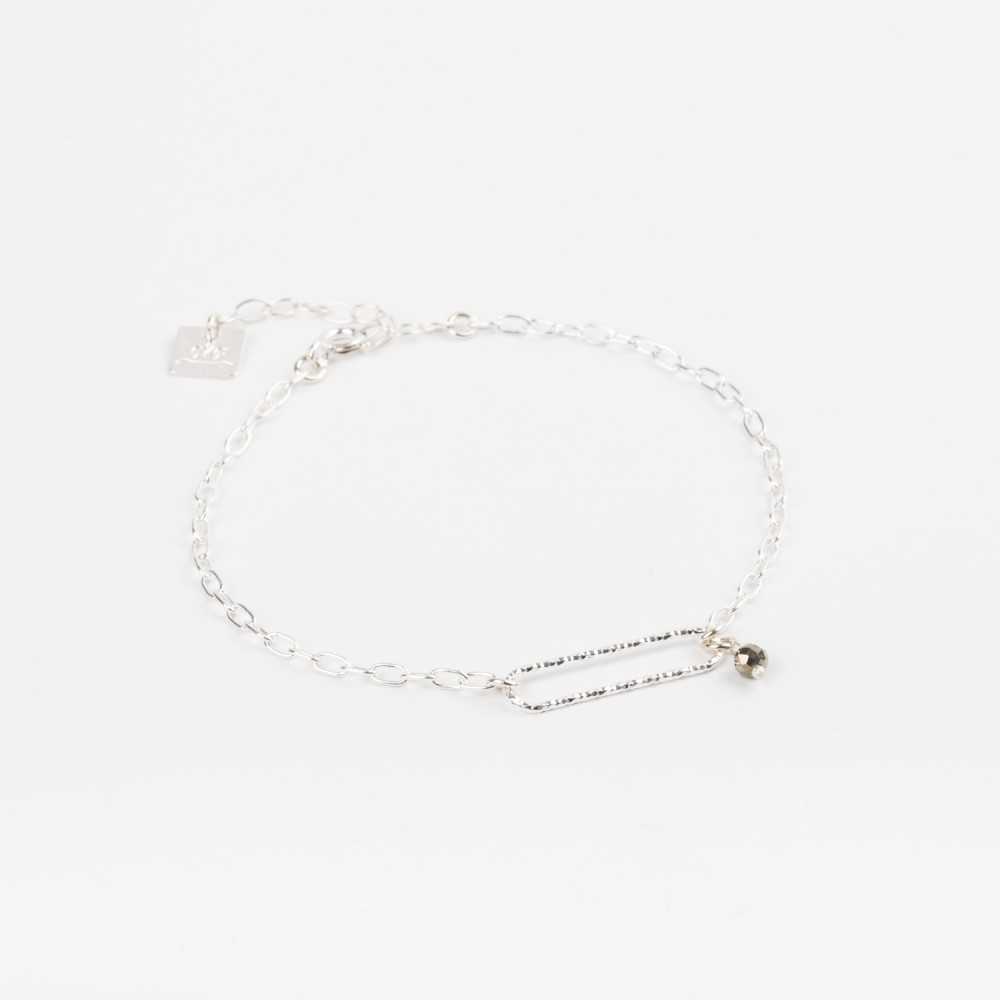 Bracelet Chaine - Maillon diamanté & Pyrite - LILY