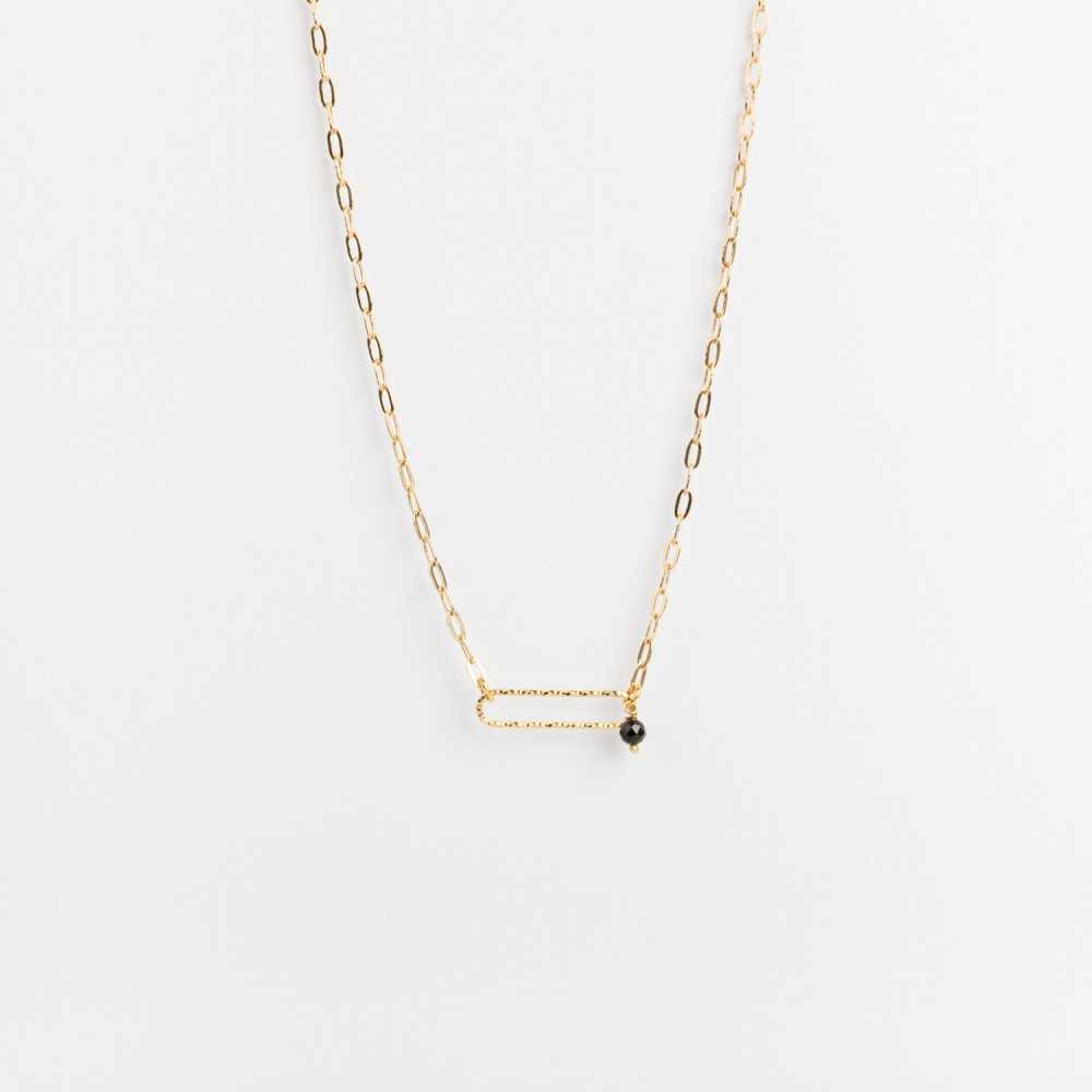 Collier Chaine Boule - Maillon Onyx - LILY