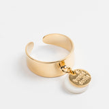 Bague - Nacre - Breloque - Petite - Plaqué or - CHLOÉ