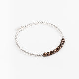 Bracelet - Perle - Cristaux - Chocolat - Argent 925 - INCONTOURNABLE