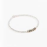 Bracelet - Perle - Cristaux - Doré - Argent 925 - INCONTOURNABLE
