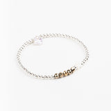 Bracelet - Perle - Cristaux - Doré - Argent 925 - INCONTOURNABLE