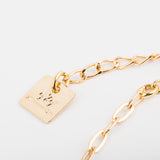 Collier - Maillon - Pyrite - Plaqué or - LILY