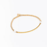 Bracelet - Perle - Cristaux - Blanc - Plaqué or - INCONTOURNABLE
