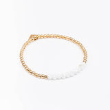 Bracelet - Perle - Cristaux - Blanc - Plaqué or - INCONTOURNABLE
