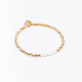 Bracelet - Perle - Cristaux - Blanc - Plaqué or - INCONTOURNABLE