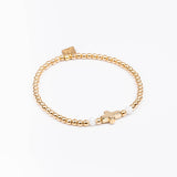 Bracelet - Perle - Cristaux - Blanc - Plaqué or - INCONTOURNABLE