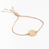 Bracelet - Cordon crème - Plaqué or - OSMOSE