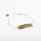 Bracelet - Plaque - Plaqué or - QUI-SUIS-JE