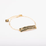 Bracelet - Plaque - Plaqué or - QUI-SUIS-JE