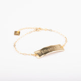 Bracelet - Plaque - Plaqué or - QUI-SUIS-JE