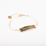 Bracelet - Plaque - Plaqué or - QUI-SUIS-JE