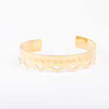 Bracelet - Jonc - Couronne - Plaqué or - QUI-SUIS-JE