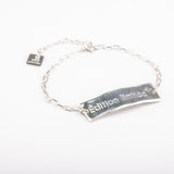 Bracelet - Plaque - Plaqué argent - QUI-SUIS-JE