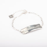 Bracelet - Plaque - Plaqué argent - QUI-SUIS-JE