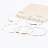 Bracelet - Perle - Cristaux - Taupe - Argent - SUBTIL