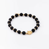 Bracelet - Pierre - Onyx - Plaqué or - MAYA