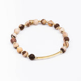 Bracelet - Pierre- Jaspe - Plaqué or - MAYA
