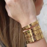 Bracelet - Jonc - Couronne - Plaqué or - QUI-SUIS-JE