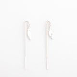 Boucles d'oreilles Chainette - Pampille - Plaqué Argent - JADE