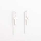Boucles d'oreilles Chainette - Pampille - Plaqué Argent - JADE