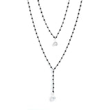 Collier - Finesse - Cesar - Onyx - Argent - ESSENTIELS