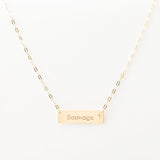 Collier Chaine Trombone - Plaque Recto Verso - QUI-SUIS-JE