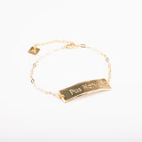 Bracelet - Plaque - Plaqué or - QUI-SUIS-JE