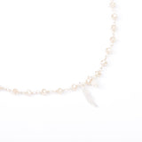 Collier - Chaîne douceur - Plume - Agathe blanche - Argent - ESSENTIELS