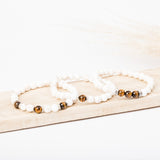 Bracelet homme - Magnésite - Oeil de tigre - Argent - MENKA