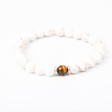 Bracelet homme - Magnésite - Oeil de tigre - Argent - MENKA
