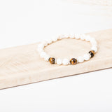 Bracelet homme - Magnésite - Oeil de tigre - Argent - MENKA