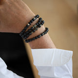 Bracelet homme - Pierre de lave - Pyrite - Argent - ATLAS