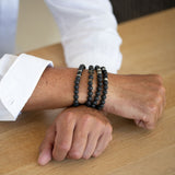 Bracelet homme - Pierre de lave - Pyrite - Argent - ATLAS