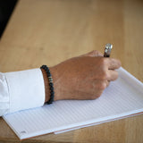 Bracelet homme - Pierre de lave - Pyrite - Argent - ATLAS