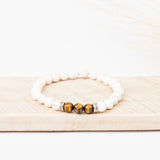 Bracelet homme - Oeil de tigre - Magnésite - Argent - MENKA