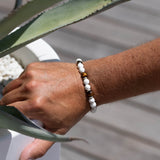 Bracelet homme - Oeil de tigre - Magnésite - Argent - MENKA