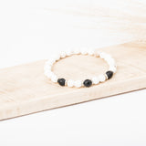 Bracelet homme - Onyx - Magnésite - Argent - MEROPE