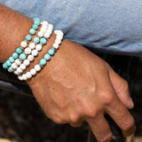 Bracelet homme - Magnésite - Argent - NEPTUNE