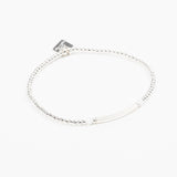 Bracelet - Perle - Cristaux - Blanc - Argent -  SUBTIL