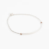 Bracelet - Perle - Cristaux - Taupe - Argent - SUBTIL