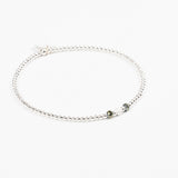 Bracelet - Perle - Cristaux - Kaki - Argent - SUBTIL