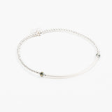 Bracelet - Perle - Cristaux - Kaki - Argent - SUBTIL