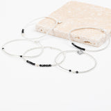 Bracelet - Perle - Cristaux - Noir - Argent - SUBTIL