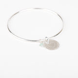 Bracelet - Jonc - Amazonite - Argent - LOVE